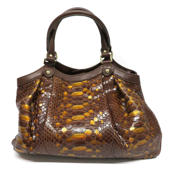 Gucci Python Handbag Brown - Picture 2 of 9